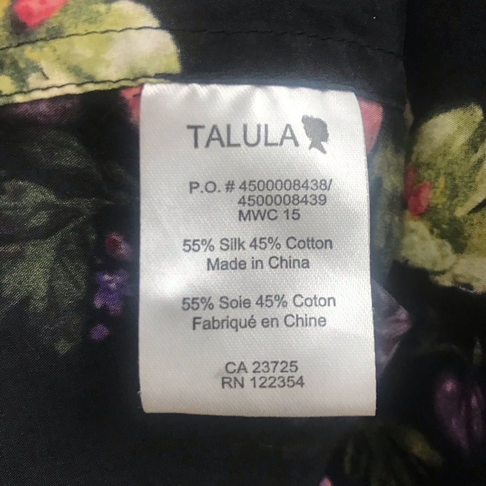 ARITZIA Talula Oversized Floral Shirt Silk Cotton - Picture 8 of 9